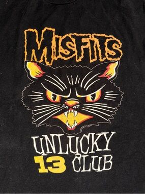 Misfits Large Black Unlucky 13 Club Punk Band Shirt